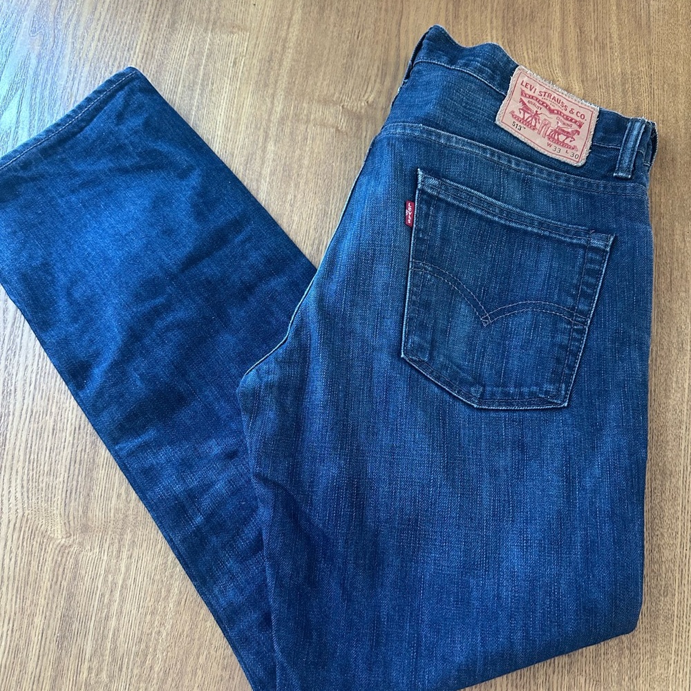 Levi's Men's Straight Leg dark Blue Jeans size 33x30